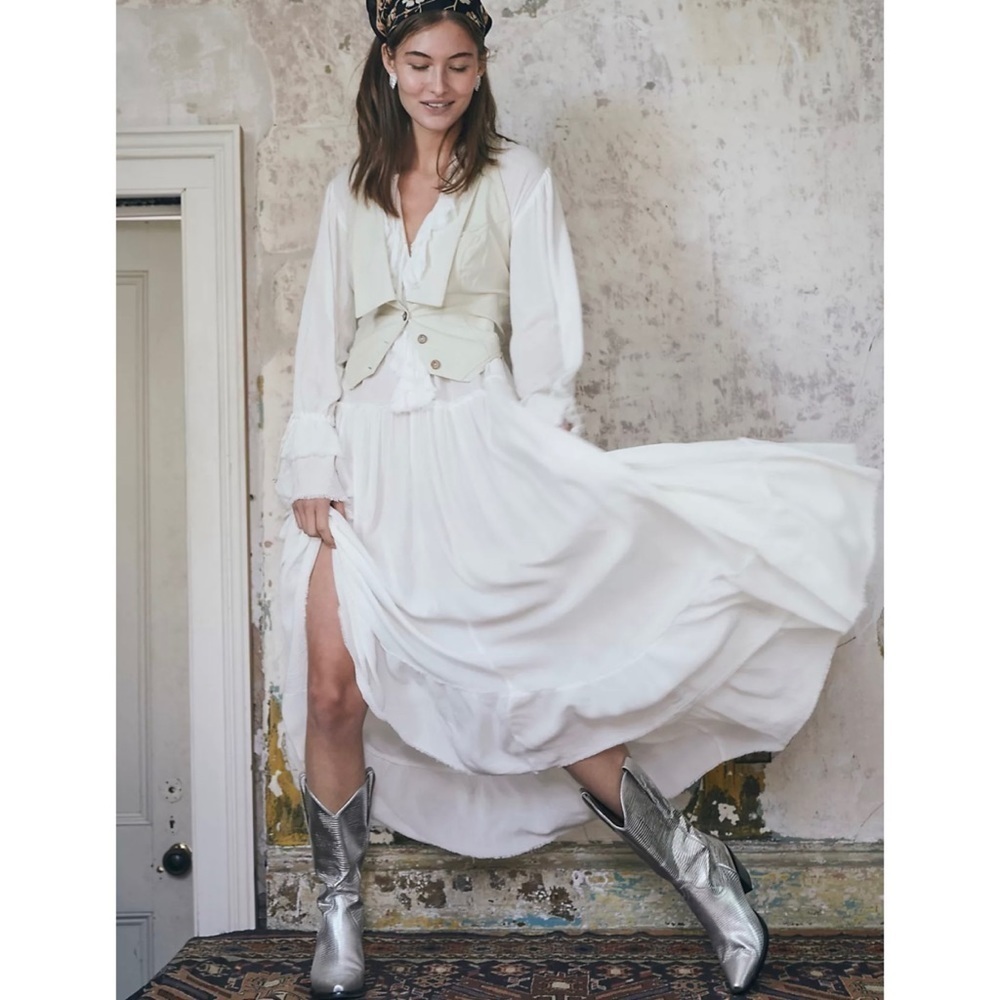 Free People White Maxi Dress